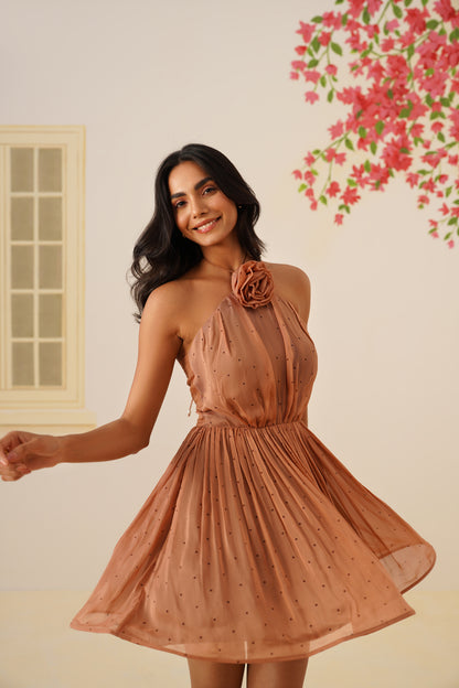 Caramel bloom dress