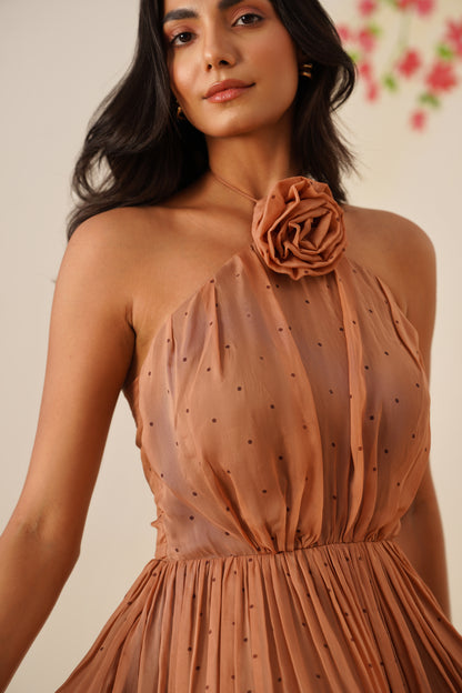 Caramel bloom dress