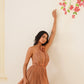 Caramel bloom dress