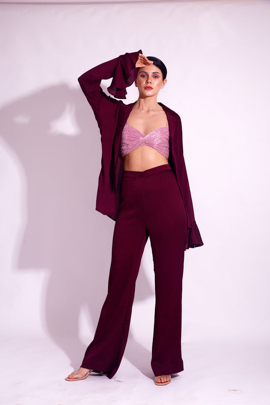 SANGRIA CO-ORD SET (BUSTIER SEPERATE)